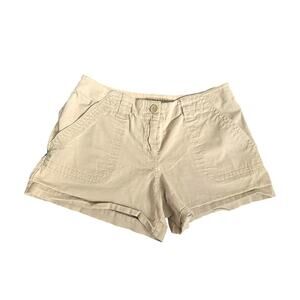Womens size 6 NY & Company beige Manhattan Chino tan shorts butt pockets